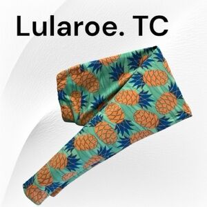 Lularoe Pineapple Leggings Size TC (12-18) NWOT